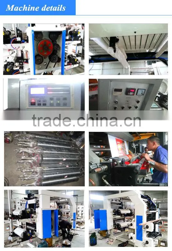plastic film letterpress printing machine manufacturer with double unwind and double rewind