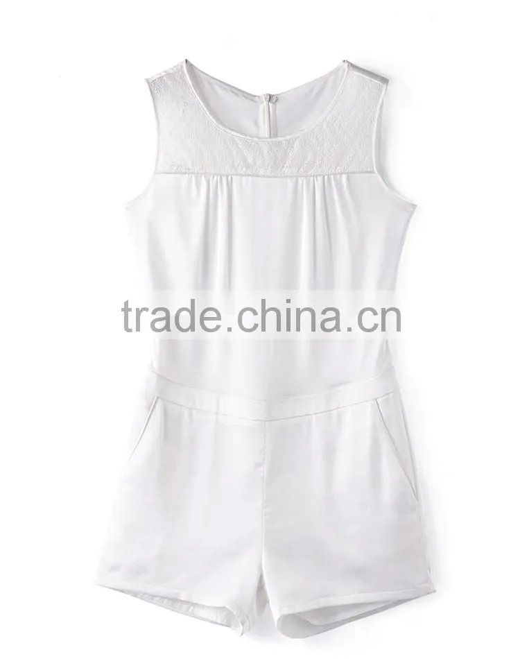 Pure color short jumpsuits for women formal short trousers for office ladies