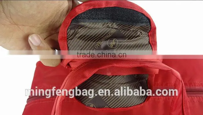 Trolley Bag red color portable 600D oxford trolley travel bag