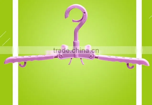 Plastic Foldable Folded Clothes Hangers Assorted Color