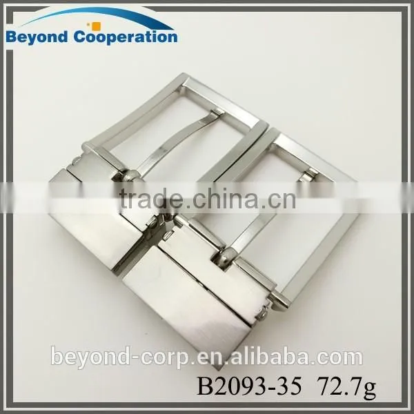 35MM tunable pin buckle turning belt buckle for men's twist two-faced belt stripe