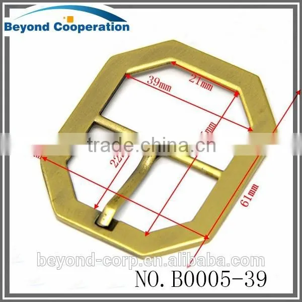 Anti brass brush effect hexagon shape buckle bee house shape pin bar buckle for handbag