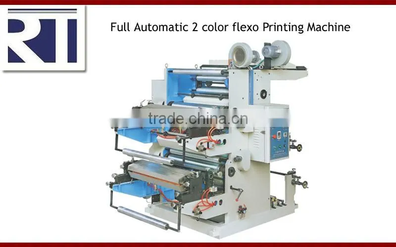 Full Automatic 2 Color Flexo Printing Machinery