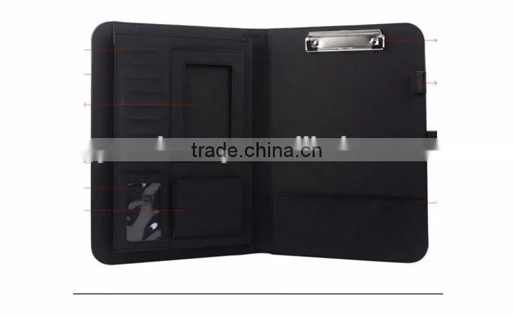 Multifunction Director Manager Leather Folder;practical High Quality Christmas Holiday Prmotional Gift Folder