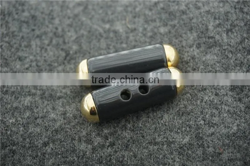 chinese wenzhou button factory direct resion plus metal 2-holes toggle button for clothing