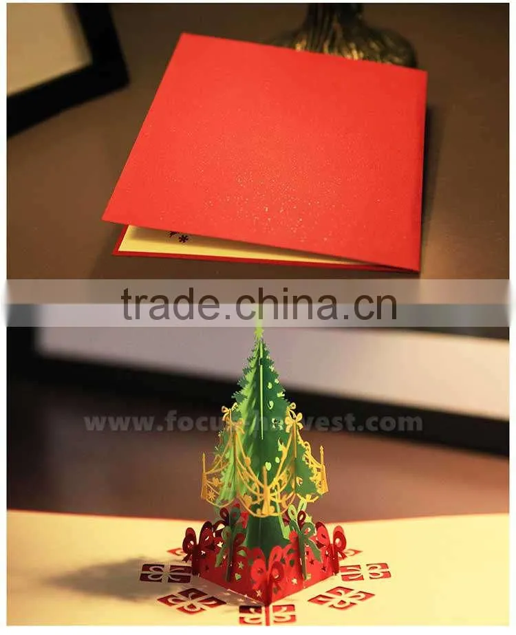 3D Handmade greeting card Christmas castle card Creative hot holiday greeting cards
