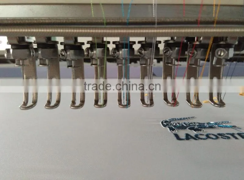 China Guangzhou CNC computer flat garment cap hat sequin towel single two 4 6 head 6 9 12 needles embroidery machine price
