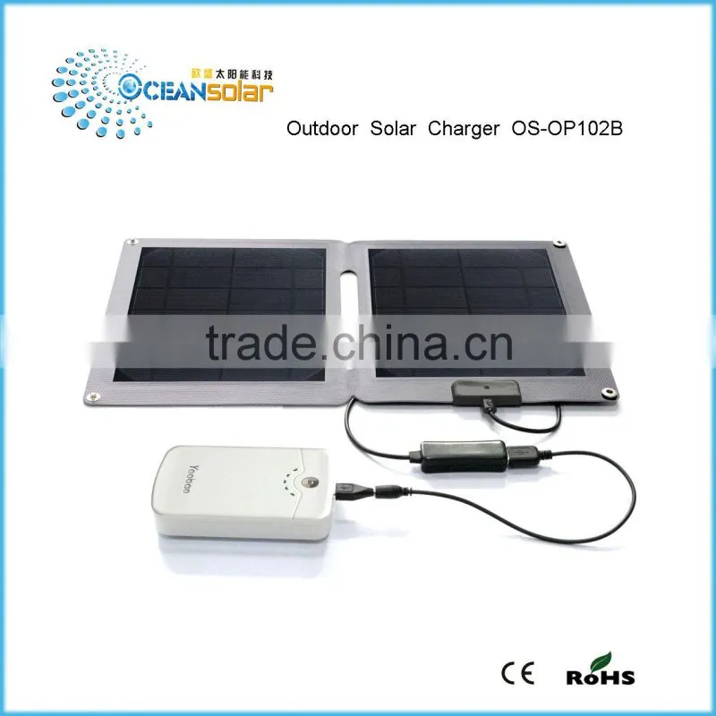 portable solar panel 10w high power folding solar charger panel for iphone/ipad