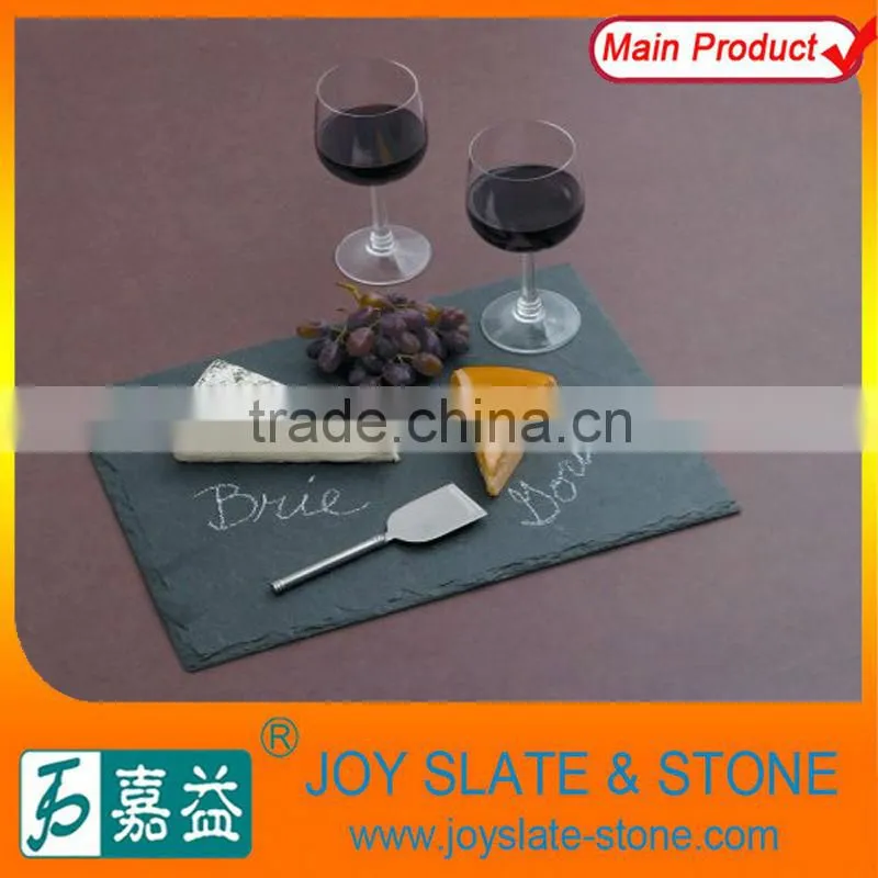 Factory price black slate wedding dinner plate
