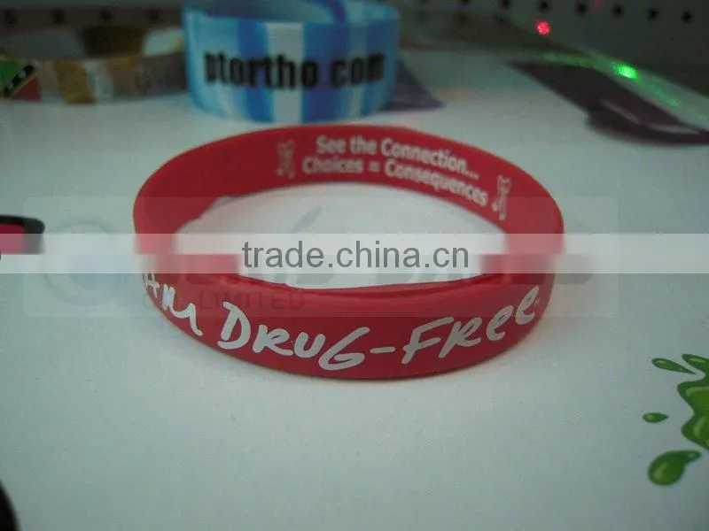 fluorescent silicone bracelet