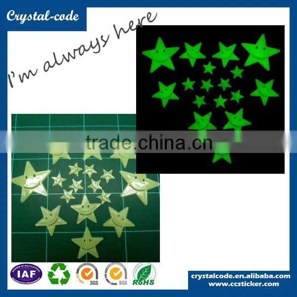 Eco-friendly customized size glow in the dark sticker for wall decoration