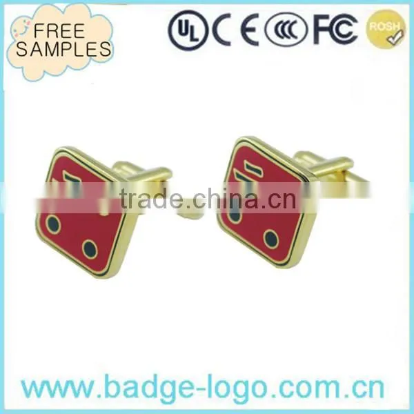 cheap custom made hard enamel fashion cufflink