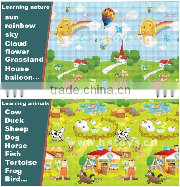 2 sides printing cheap crawl waterproof baby play mat