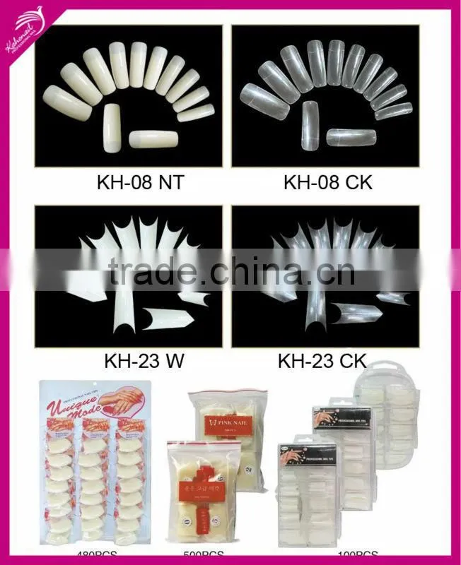 wholesale different styles of acrylic nail tips 70pcs 100pcs 200pcs 500pcs box