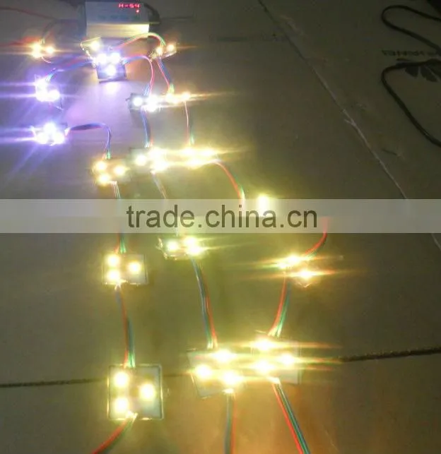 promotion!!! WS2811 LED digital pixel module,with 3pcs 5050 SMD RGB LEDs,DC12V input,20pcs a string