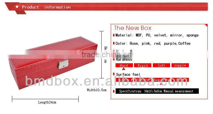 Hot Sale Rectangular Leather Watch Boxes For Women