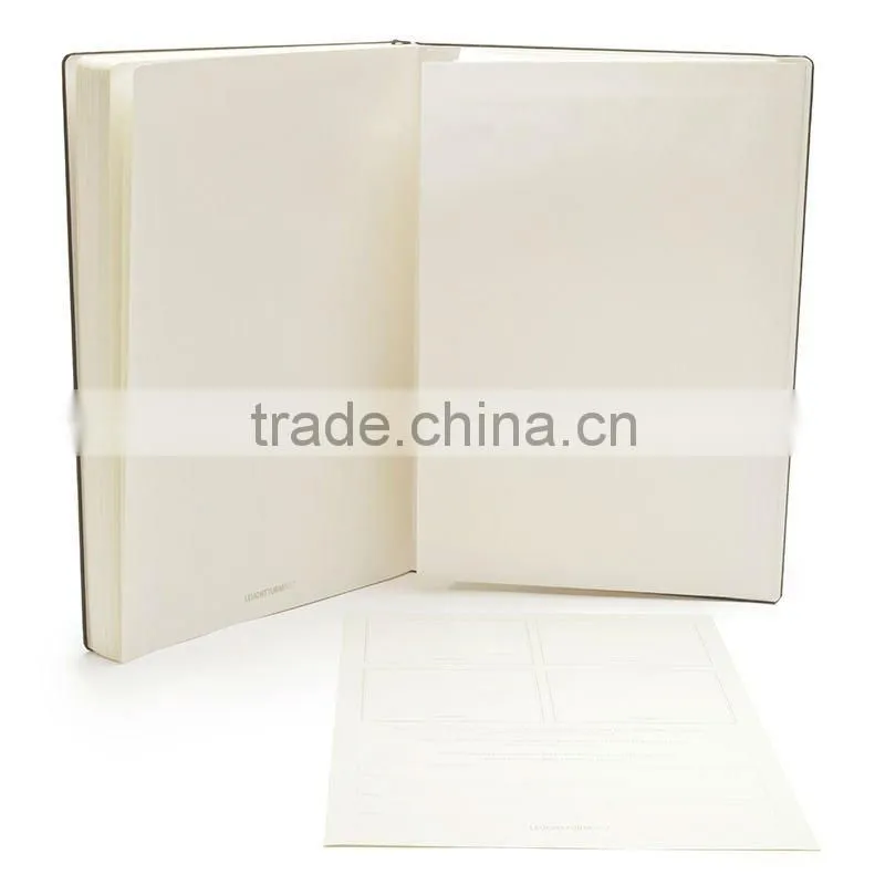 Black Pu leather notebook diary with pocket inside