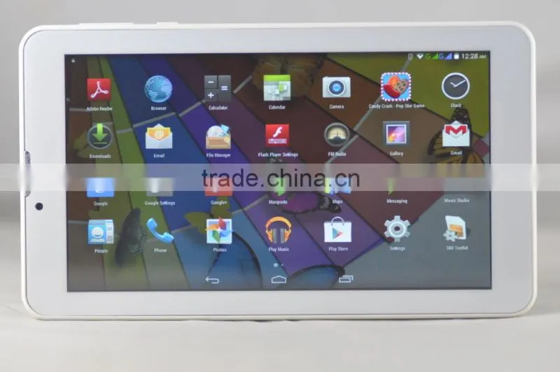 7 inch 3G tablet pc mtk8382 quad core 1024x600IPS 1.3ghz 1+8G 0.3+2.0 camera with GPS/bluetooth/FM