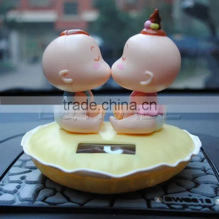 Cute Solar doll/ Shake head doll/KISS BABY doll /Car decoration
