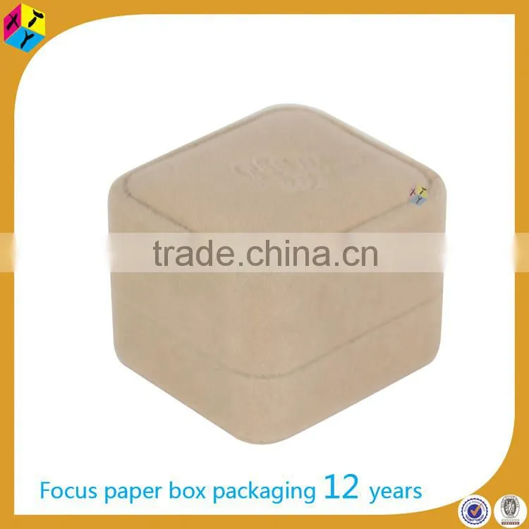 Elegant high end paper packaging jewelry box velvet
