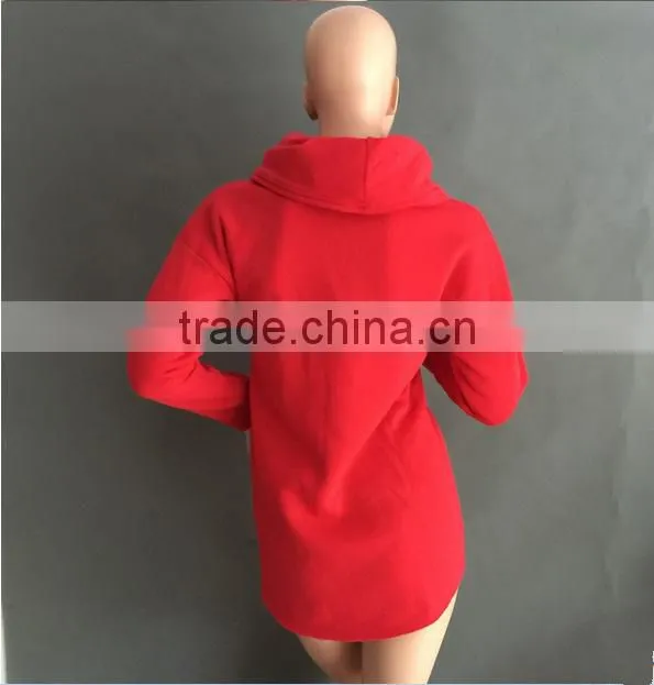 2016 New Arrival Women Winter Hoodies Scarf Collar Long Sleeve Fashion Casual Style Autumn Sweatshirts
