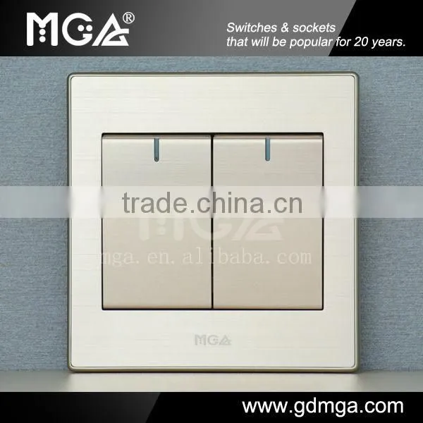 16A 250V 2 gang 2 way switch