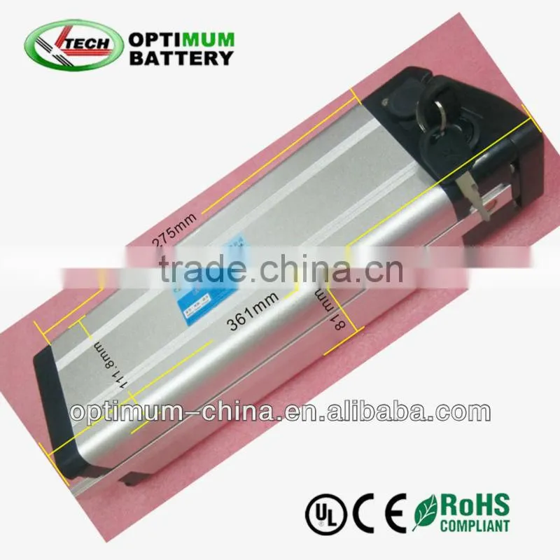 CE/UL approved lifepo4 24v 10ah battery for electric bicycle