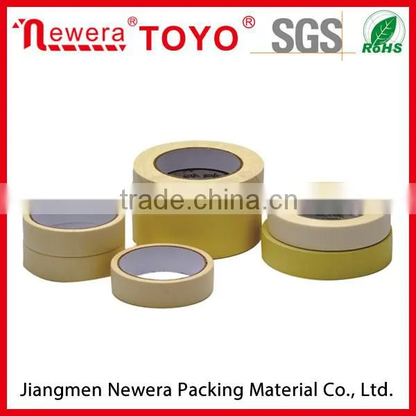 Economy Grade crepe paper masking adhesive yellow tape