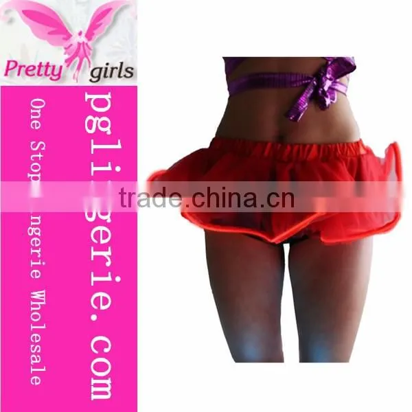 Latest Dress Designs Tutu Skirt Red Led Short Tutu Mini Skirt Retro Ballet Wrap Tutu Skirt