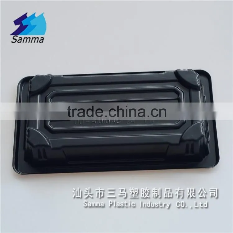 SM1-1100Black mini Plastic sushi Packing Food Container/Sushi Box