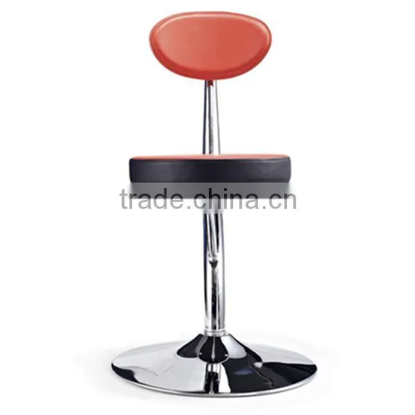 New Red & Black Fashion PU Leather Upholstery Swivel Bar Stools with Backrest