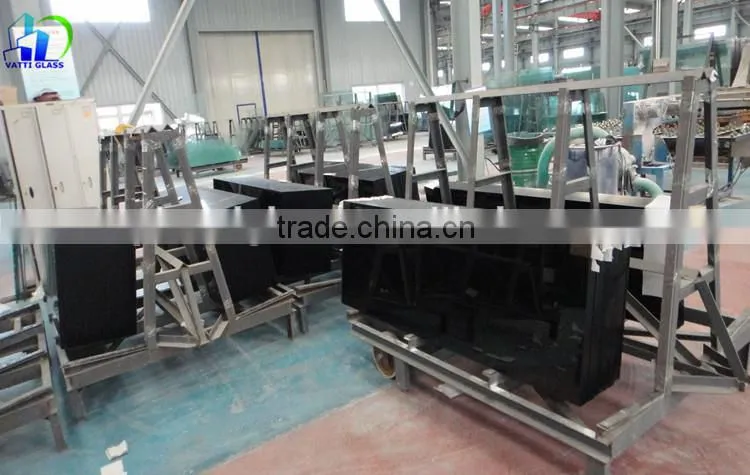 5 mm silver grey color glass of hot reflex plated film to prevent radiation optical coating glass processing