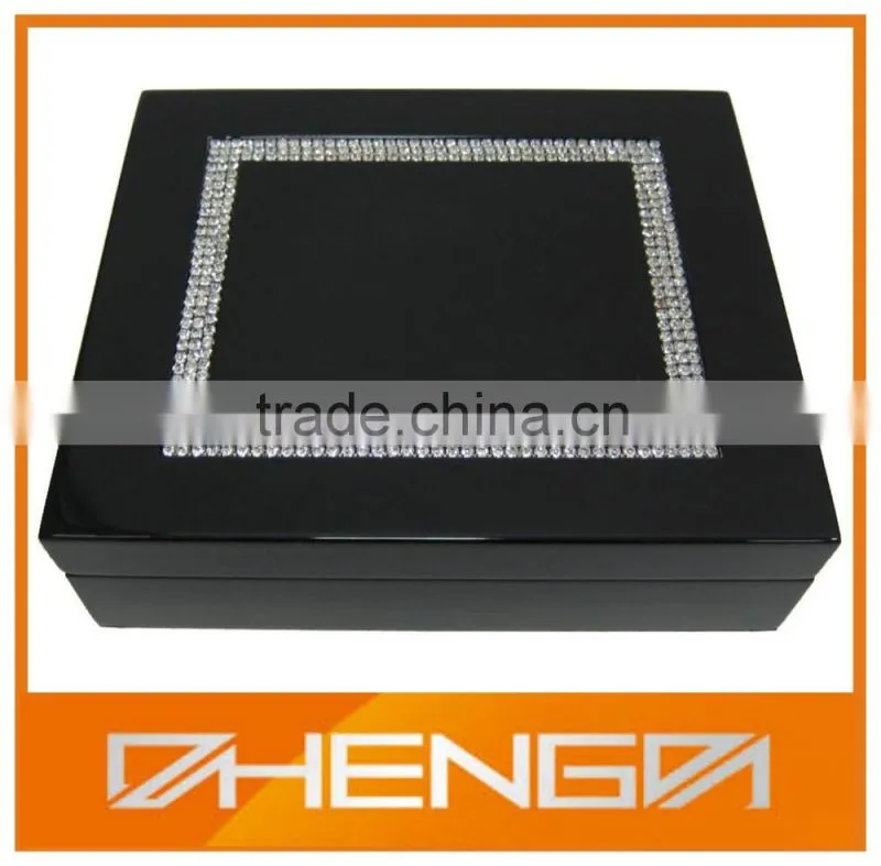 HOT SALE Factory Price custom made-in-china black piano lacquer wood presentation boxes (ZDS-SJF018)