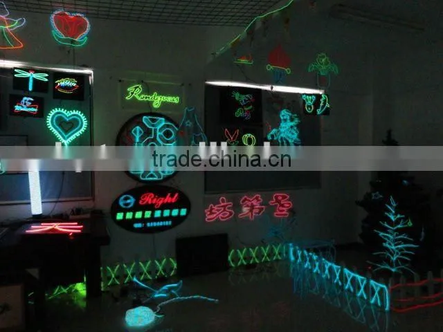 colorful neon el wire for making glowing net mesh