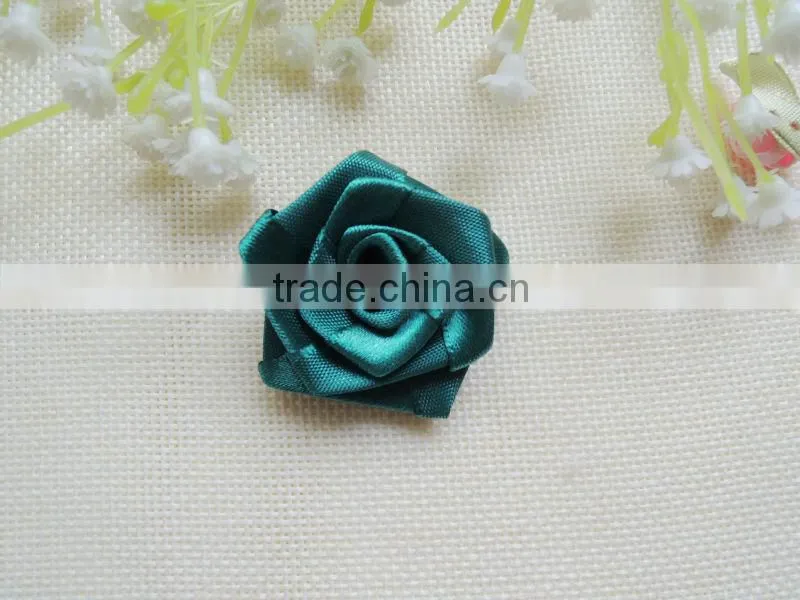 Wholesale handmade mini satin ribbon rose in stock