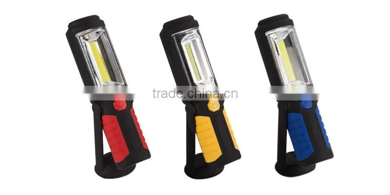 360 pivoting car portable emergency light, powerful COB work light with magnet base & rugged hook