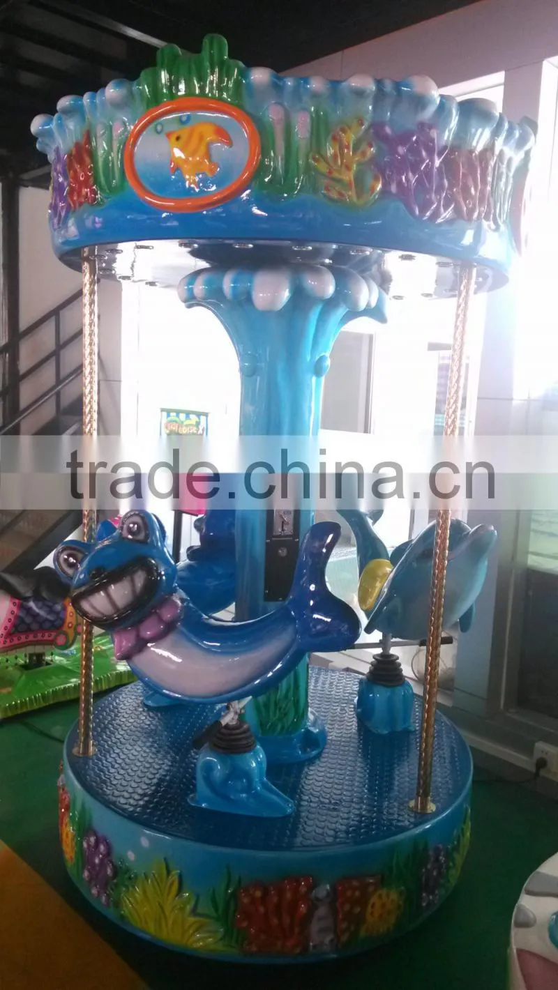coin pusher game machine 3 Seat carousel amusement park ride