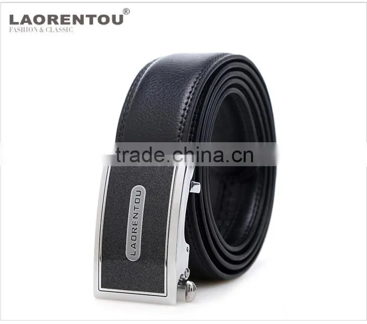 wholesale leather belt strap automatic buckle leather belt black leather belt