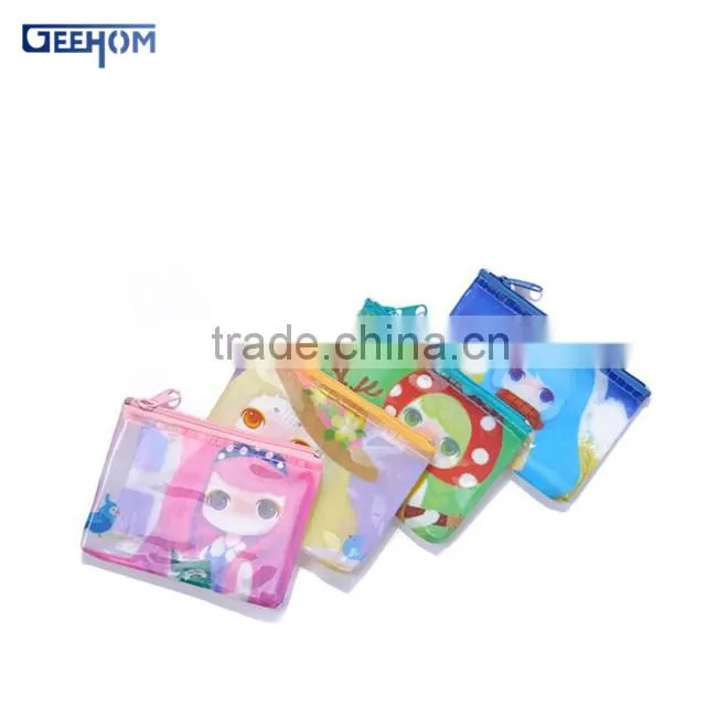 Korean fancy kids cheap pvc coin pouch
