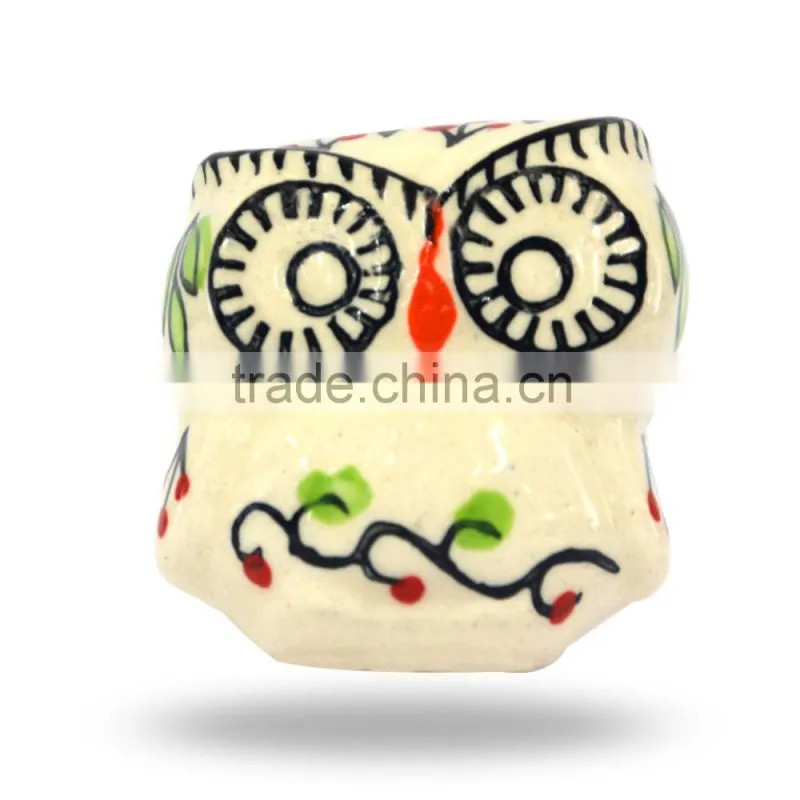 Ceramic Red Vector Square Knob