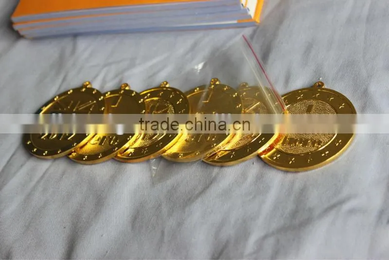 Custom metal medal in gold plating