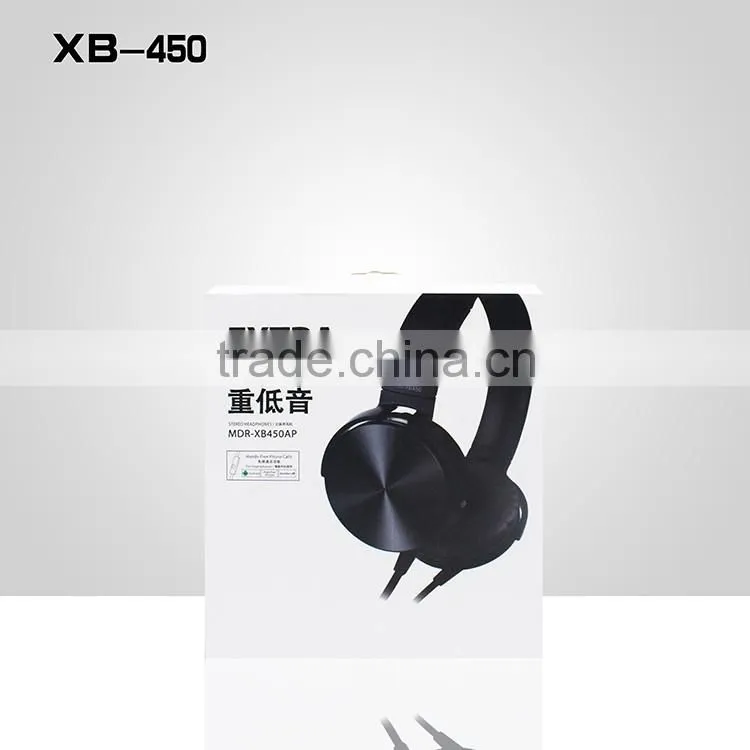 US market XB-450 Wired headphones 40mm driver unit headphones