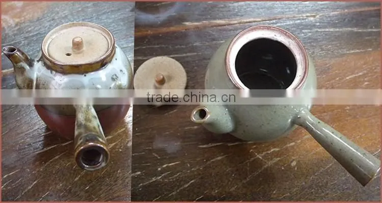 150ml Sky Blue Japanese Oval Kyusu Clay Water Tea Pot