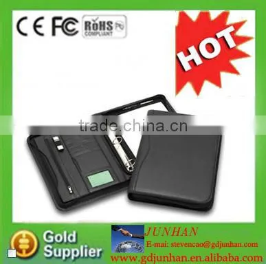 eco friendly ring binder file folder / business a4 size soft leather folder / a4 conference folder with ring binder