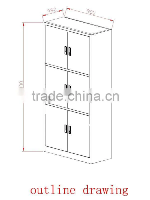 New arrice modern office 3 drwaer full steel storage file cabinets