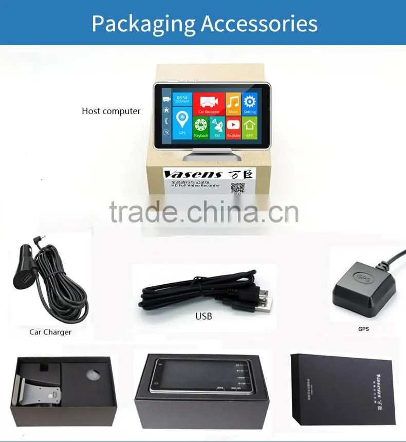 A38 1080p HD Car 170 degree wide angle Dvr 6 glass len good night vision car camera pad Dashcam Recorder
