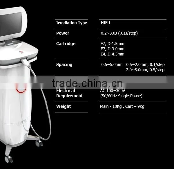 korea u-one HIFU multifunction beauty machine for face lift and wrinkle removal