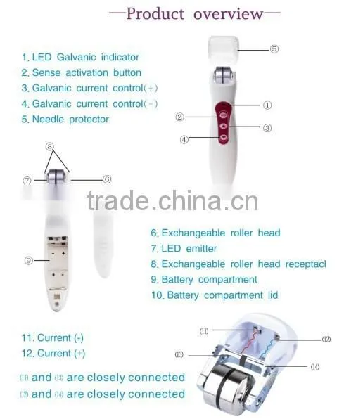 New BIO Electric derma roller DNS Galvanic micro needle therapy skin juvenation