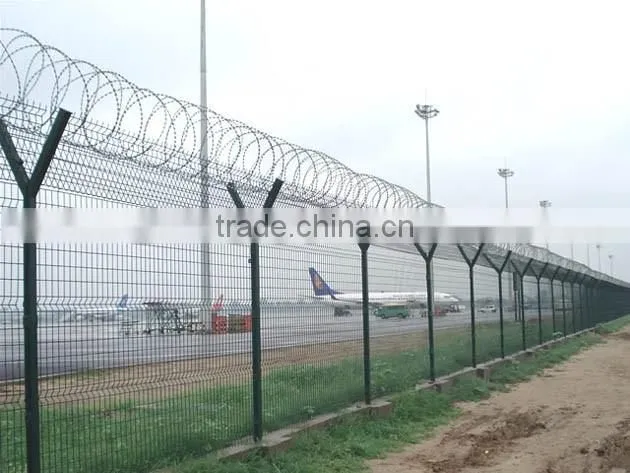 Anti-climbing Y type airport razor barbed wire & fence panel