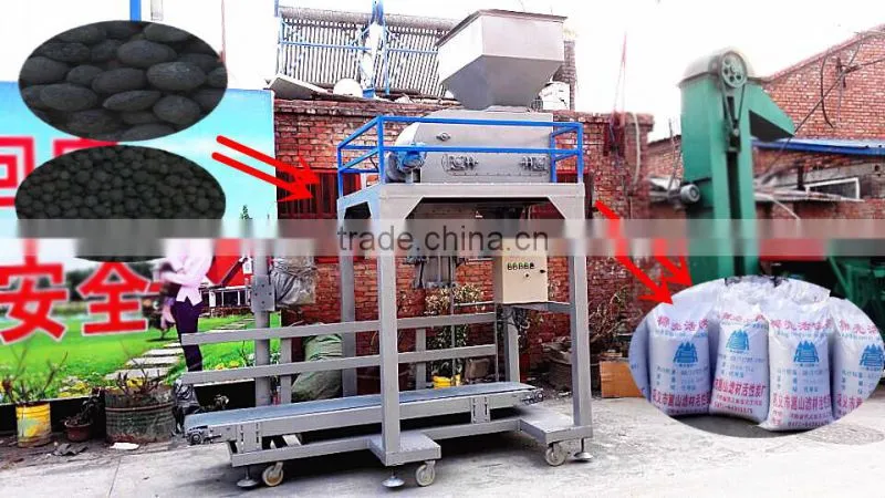 China Semi-auto packing machine for biomass feed pellet low price